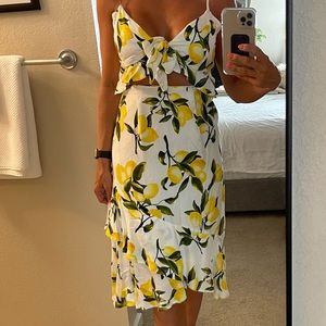 ètophe studios Lemon dress with cutout